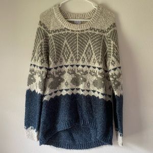 John & Jenn Reindeer Sweater